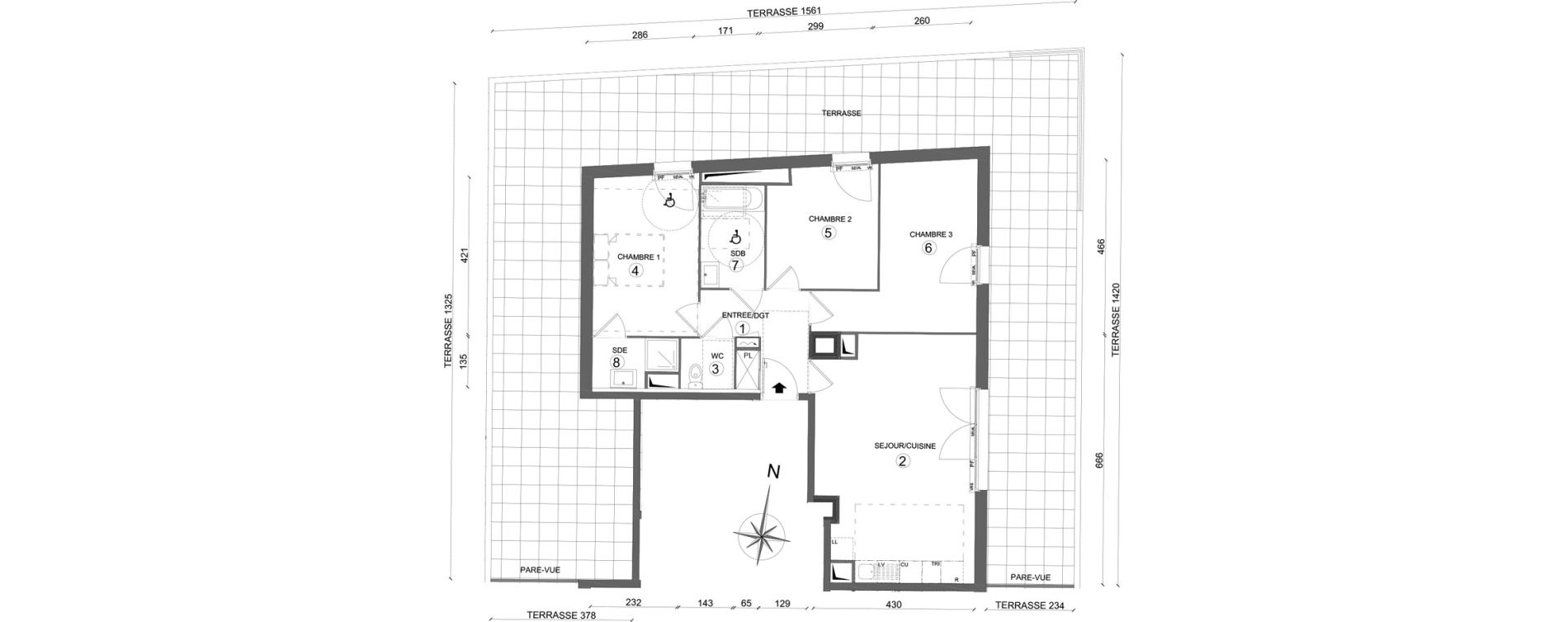 Appartement T4 de 77,40 m2 &agrave; Melun Woodi
