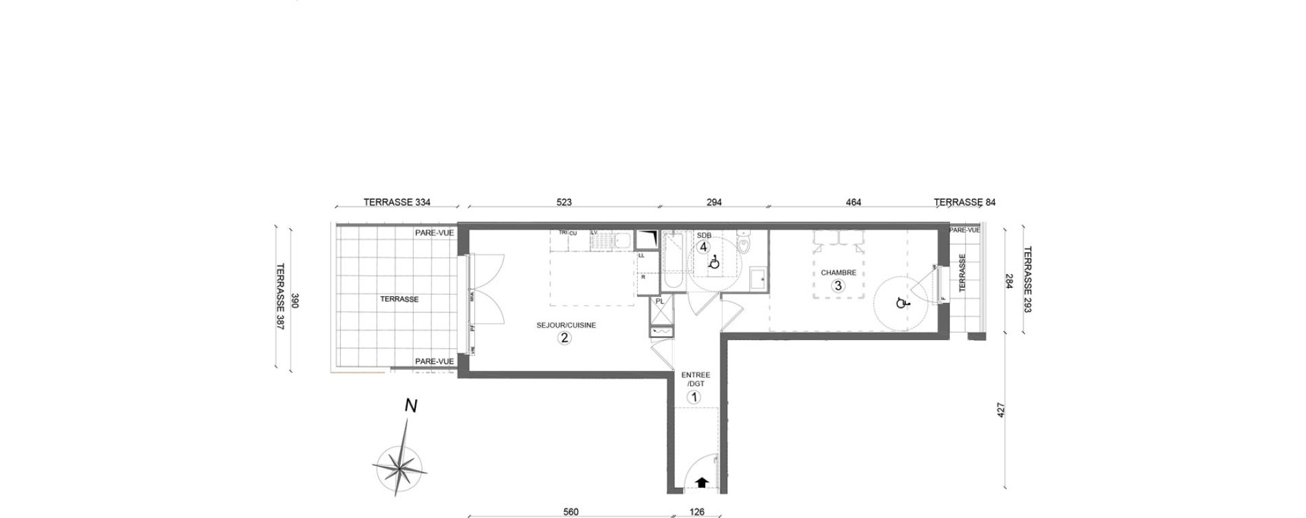 Appartement T2 de 46,85 m2 &agrave; Melun Woodi