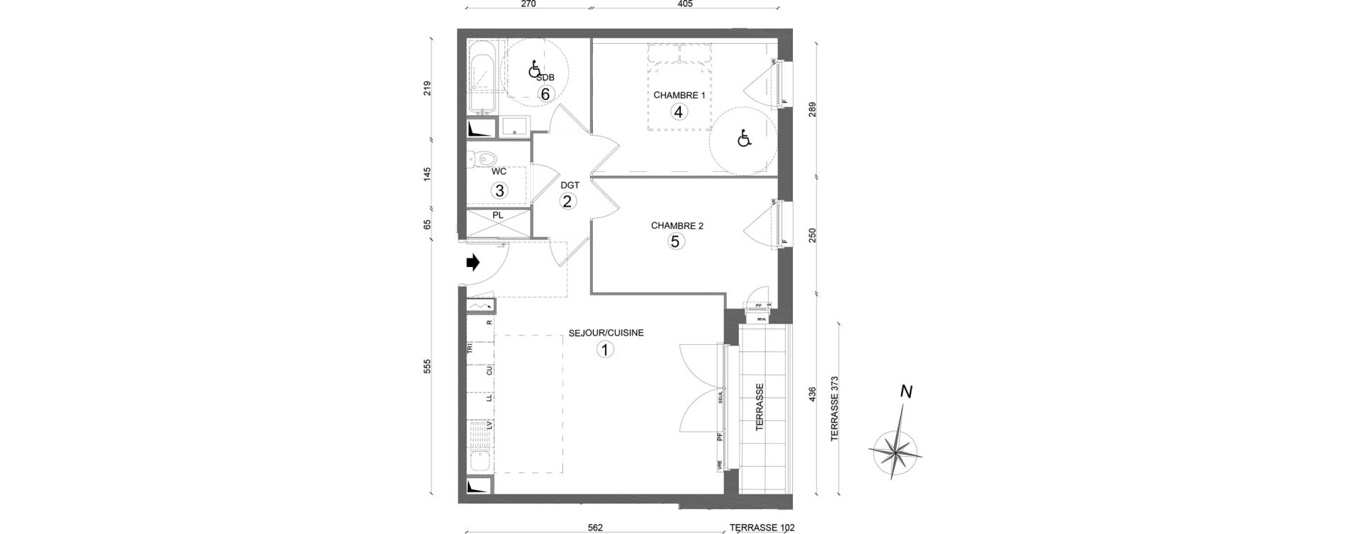 Appartement T3 de 60,60 m2 &agrave; Melun Woodi