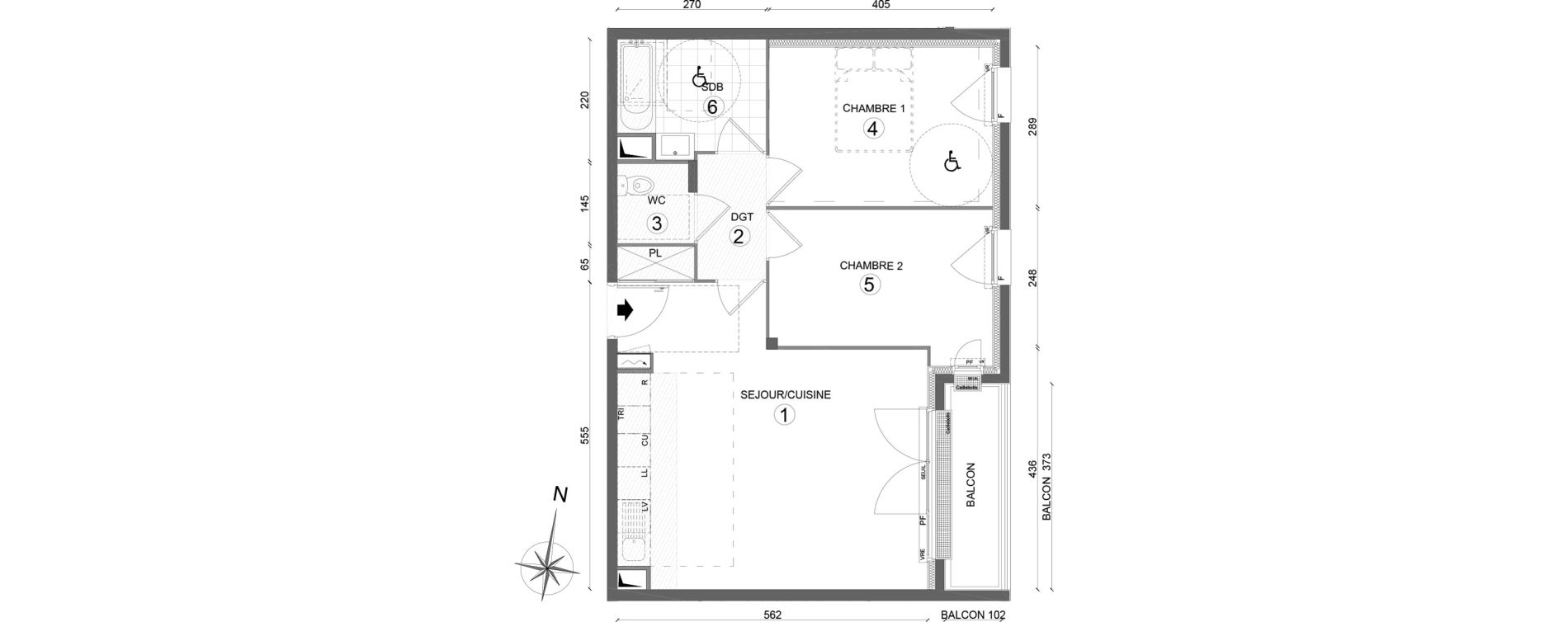 Appartement T3 de 60,45 m2 &agrave; Melun Woodi