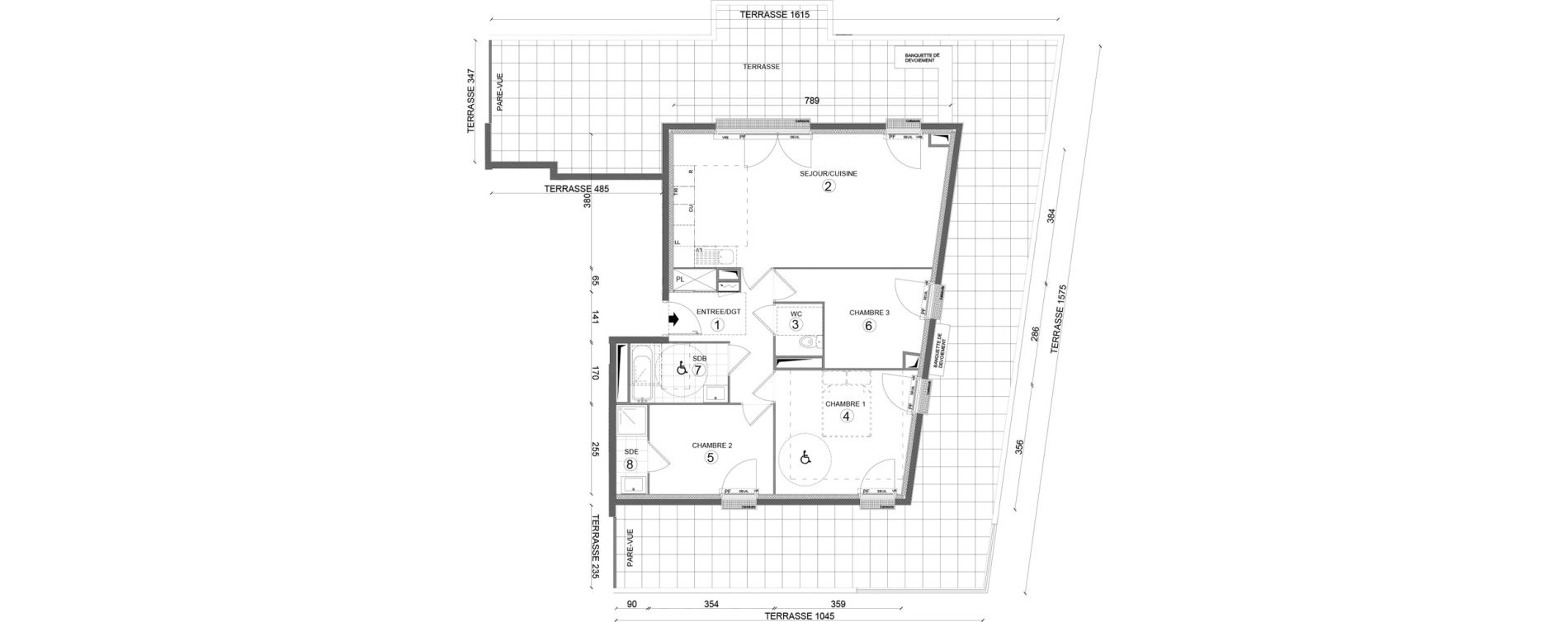 Appartement T4 de 77,35 m2 &agrave; Melun Woodi