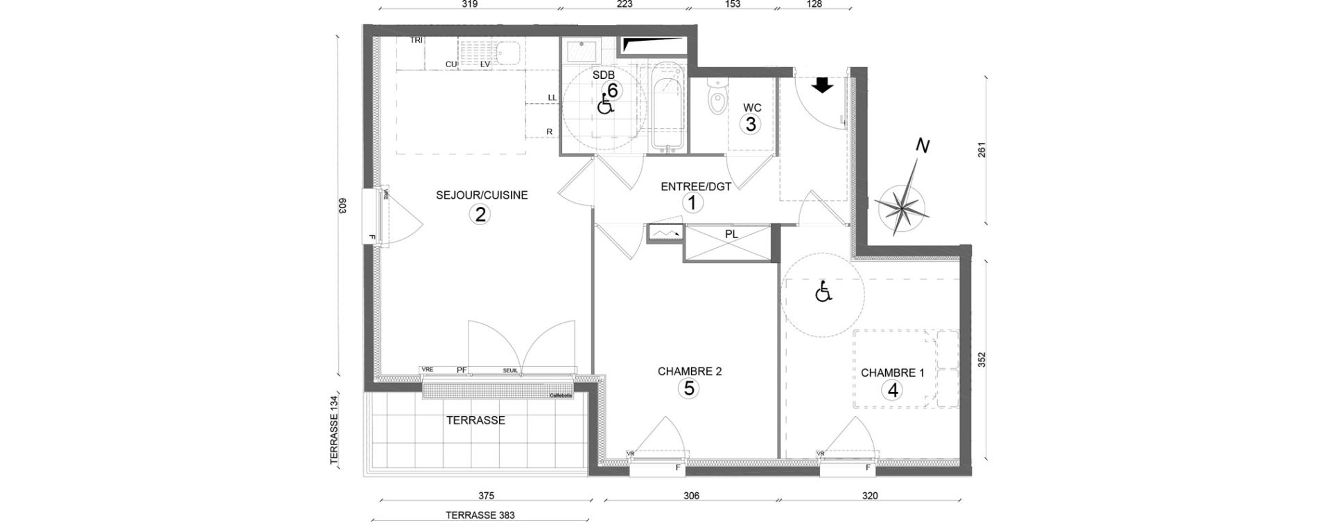 Appartement T3 de 59,85 m2 &agrave; Melun Woodi