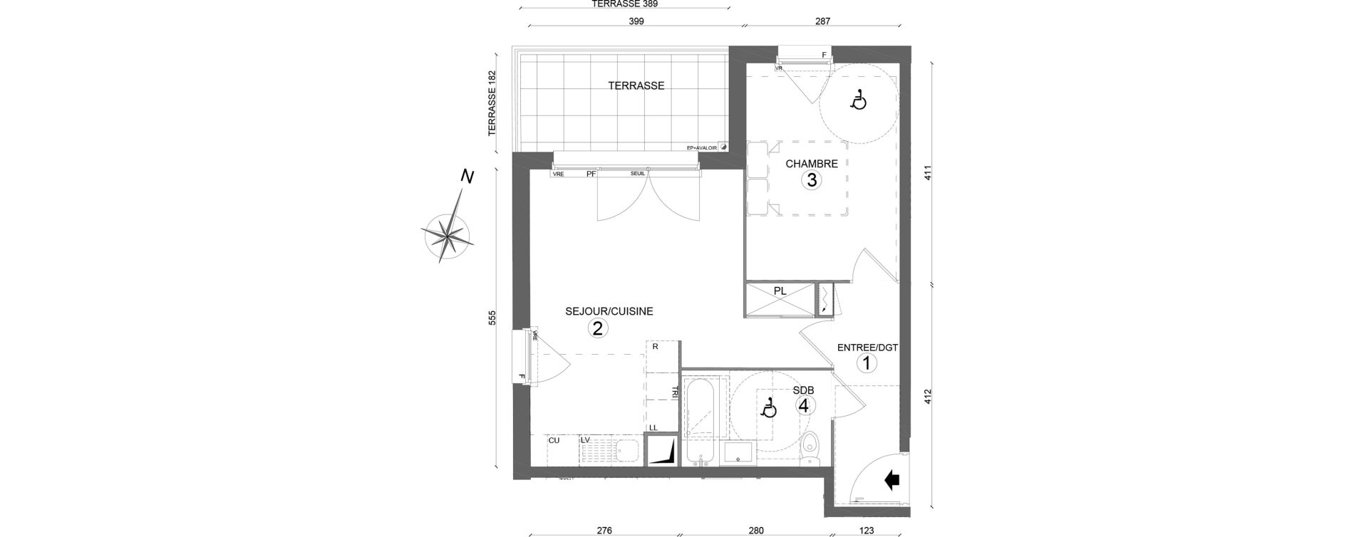 Appartement T2 de 43,50 m2 &agrave; Melun Woodi