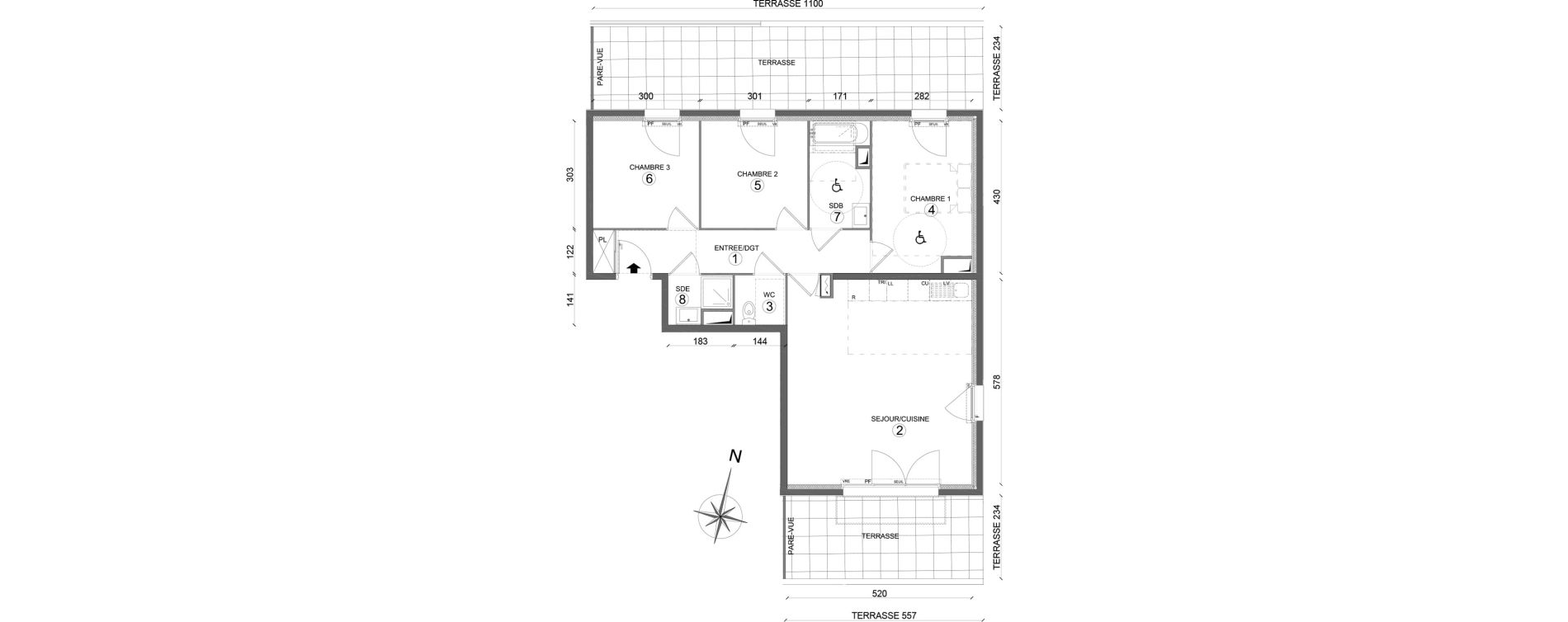 Appartement T4 de 78,50 m2 &agrave; Melun Woodi
