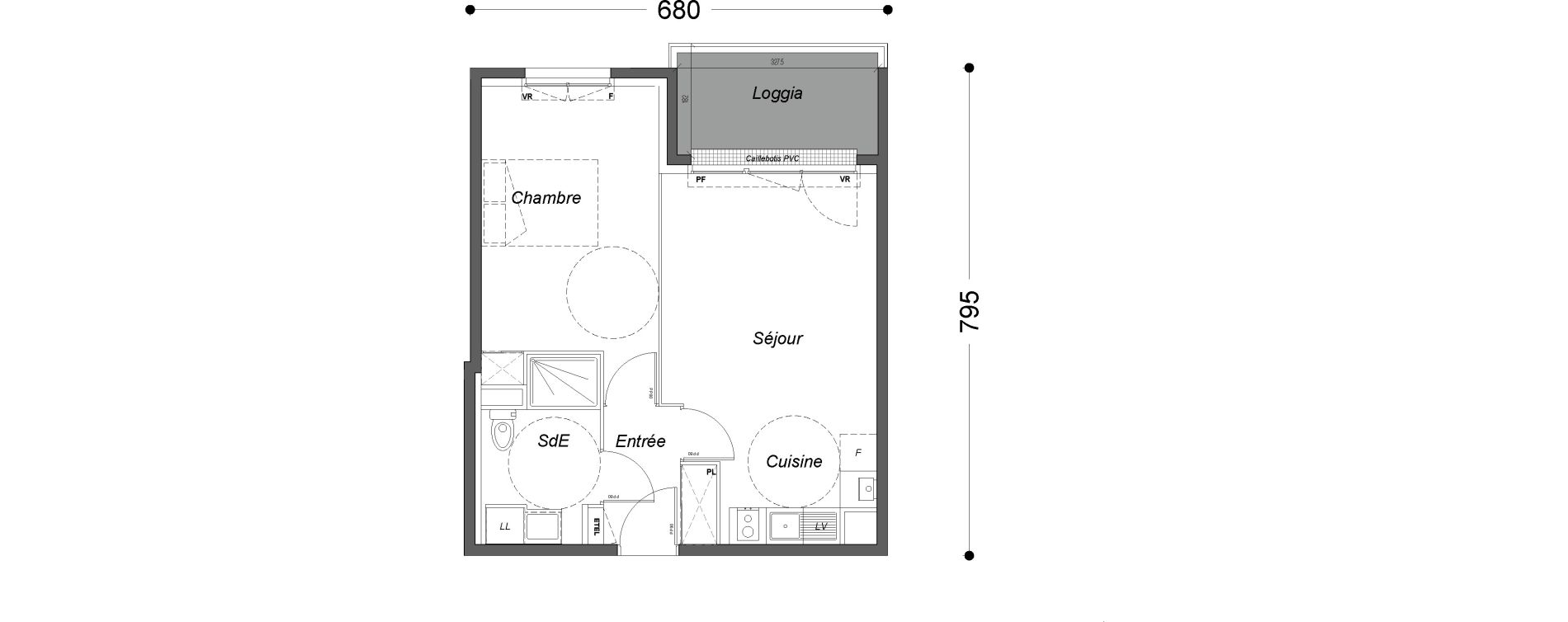 Appartement T2 de 41,95 m2 &agrave; Melun Saint-barth&eacute;lemy