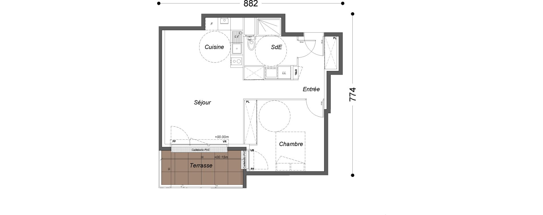 Appartement T2 de 47,55 m2 &agrave; Melun Saint-barth&eacute;lemy