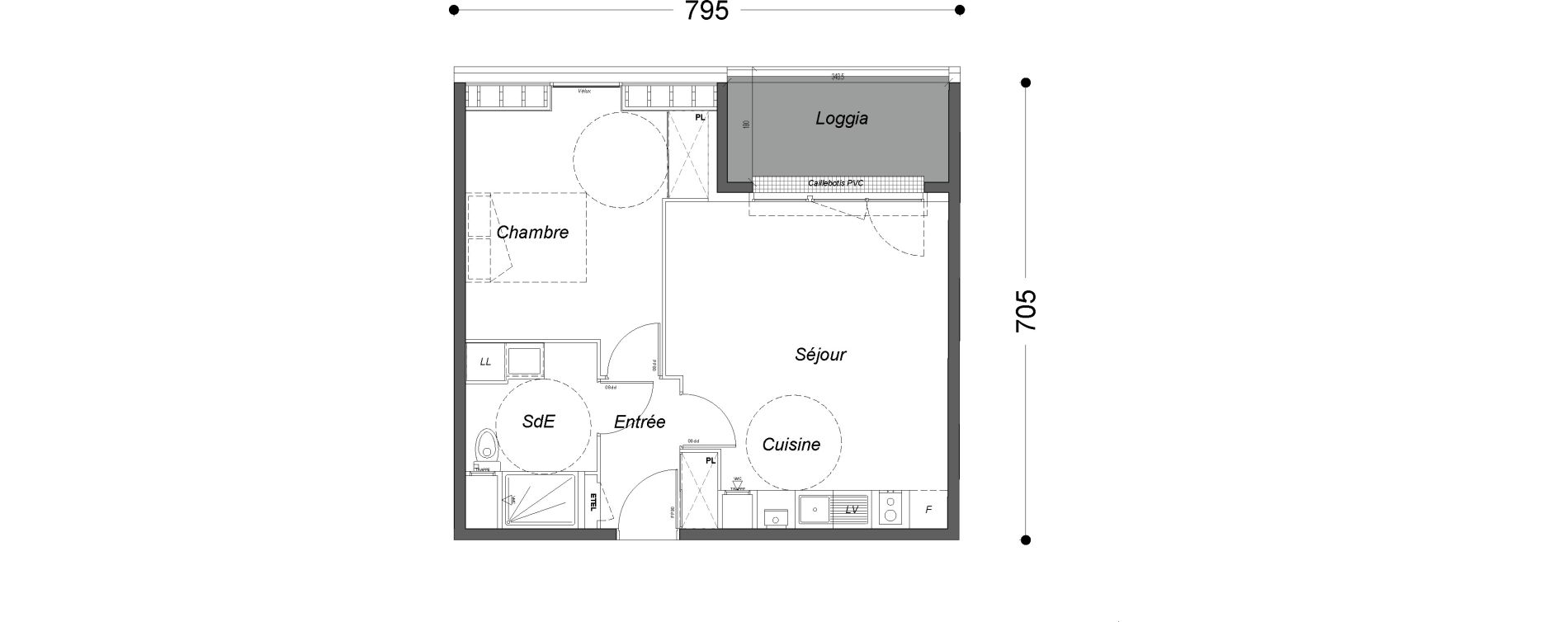 Appartement T2 de 42,70 m2 &agrave; Melun Saint-barth&eacute;lemy