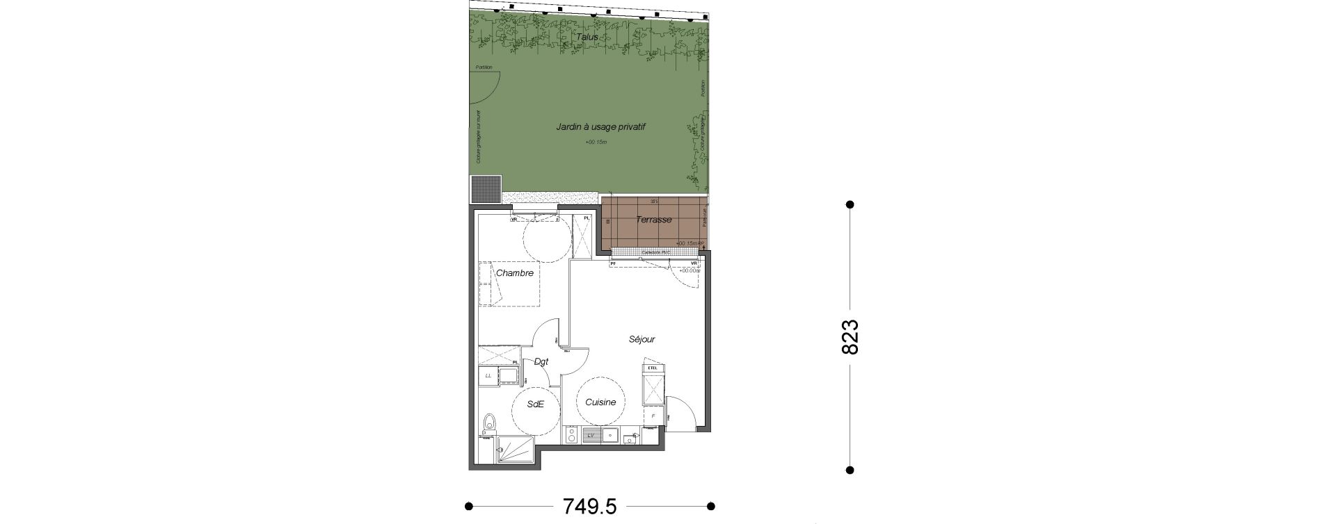 Appartement T2 de 43,65 m2 &agrave; Melun Saint-barth&eacute;lemy