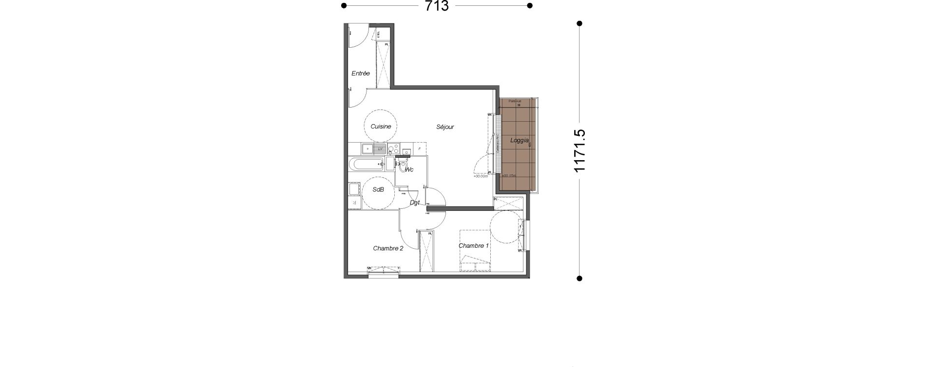 Appartement T3 de 63,60 m2 &agrave; Melun Saint-barth&eacute;lemy