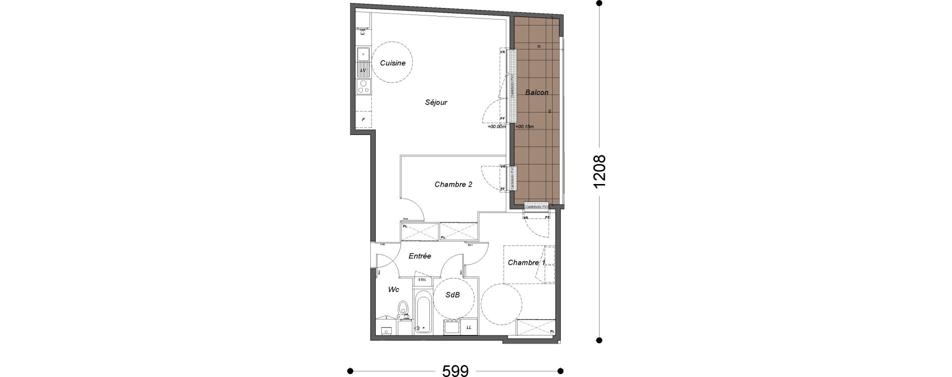 Appartement T3 de 64,95 m2 &agrave; Melun Saint-barth&eacute;lemy