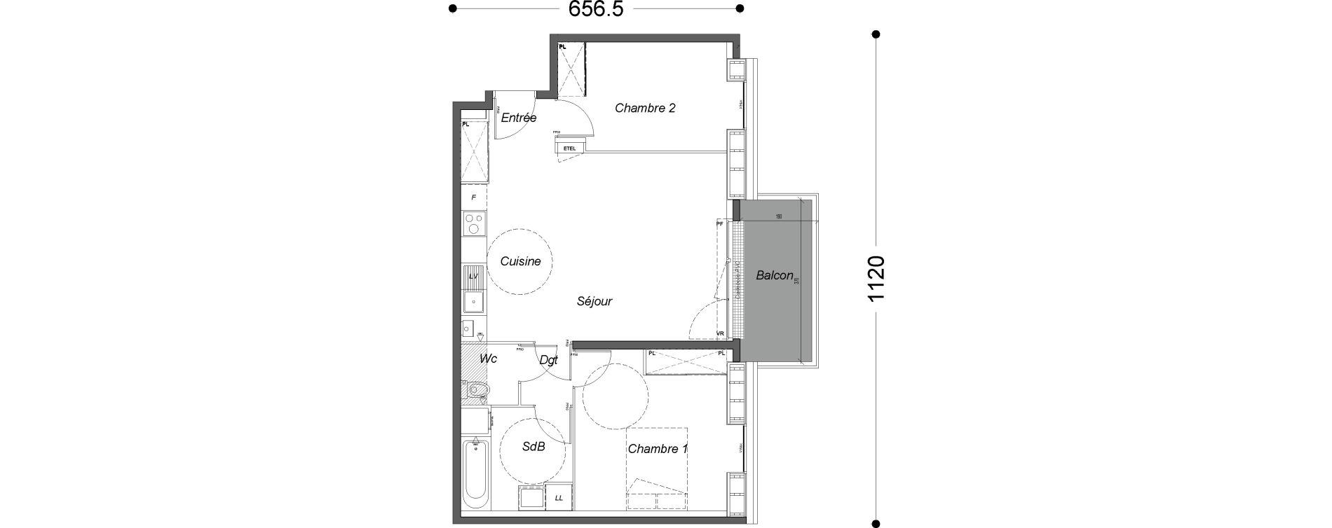 Appartement T3 de 59,80 m2 &agrave; Melun Saint-barth&eacute;lemy