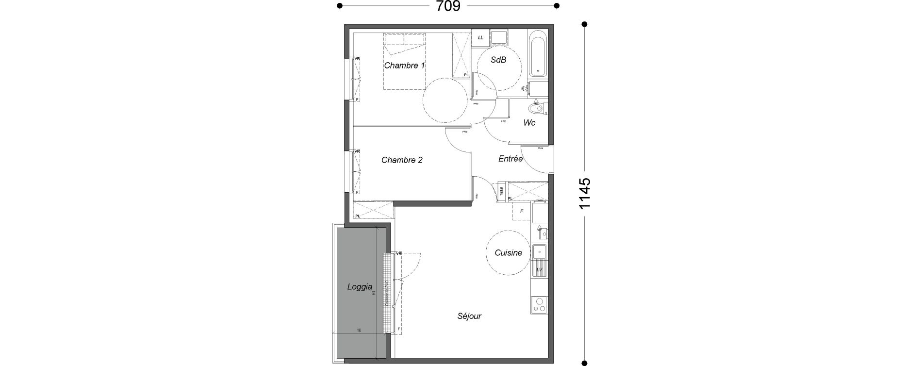 Appartement T3 de 63,20 m2 &agrave; Melun Saint-barth&eacute;lemy