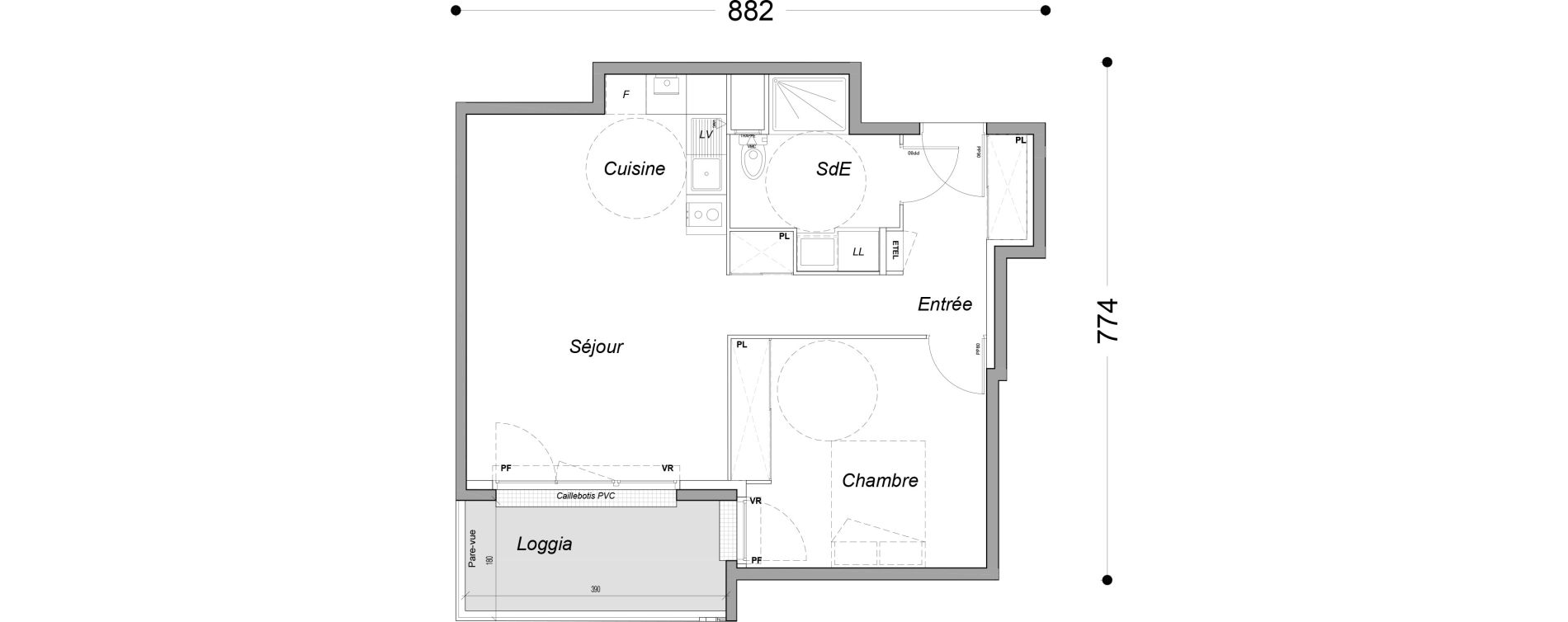 Appartement T2 de 48,30 m2 &agrave; Melun Saint-barth&eacute;lemy