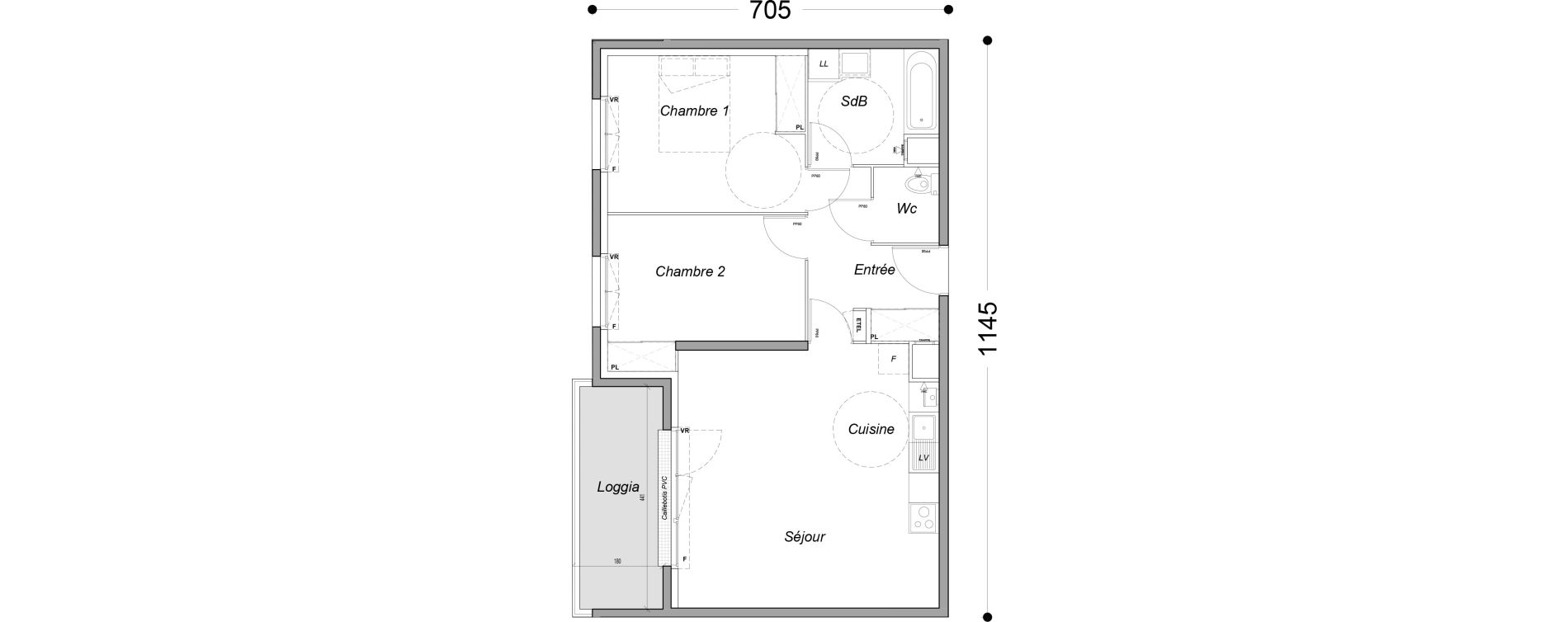 Appartement T3 de 63,20 m2 &agrave; Melun Saint-barth&eacute;lemy