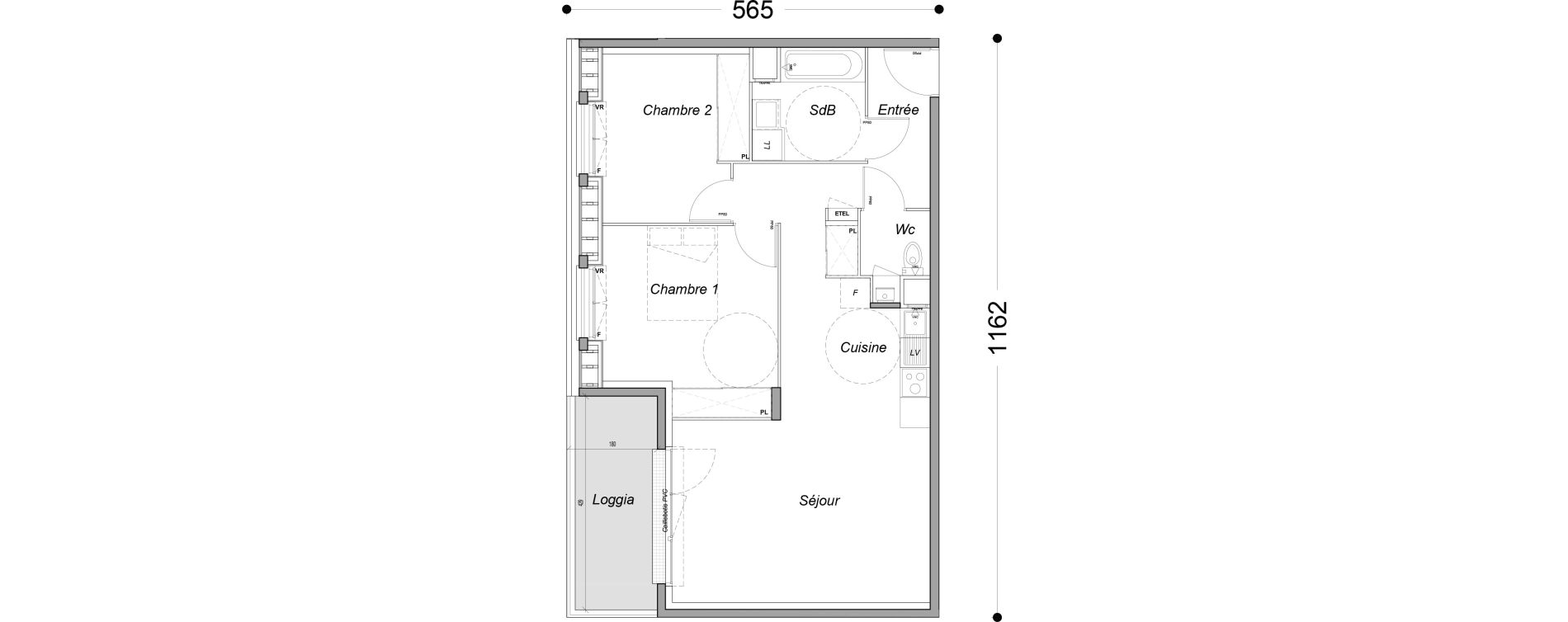 Appartement T3 de 64,20 m2 &agrave; Melun Saint-barth&eacute;lemy