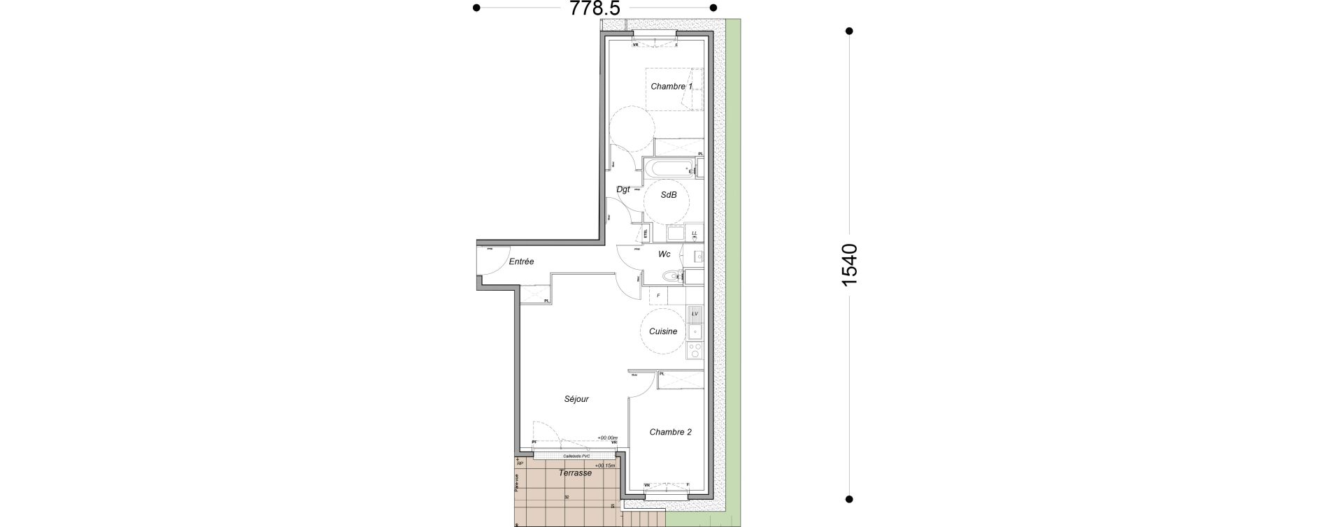 Appartement T3 de 64,15 m2 &agrave; Melun Saint-barth&eacute;lemy