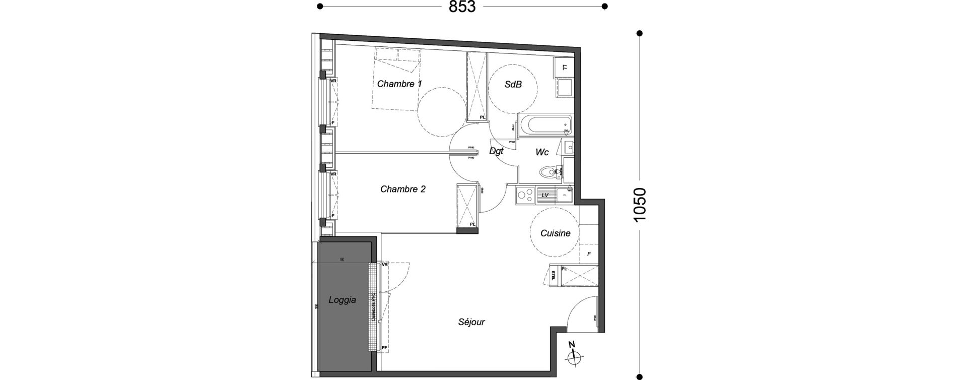 Appartement T3 de 65,60 m2 &agrave; Melun Saint-barth&eacute;lemy