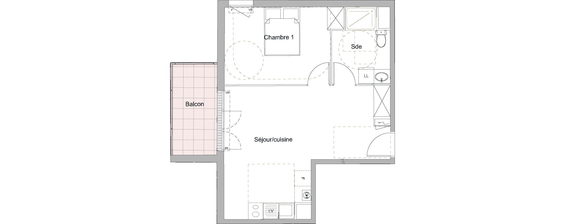 Appartement T2 de 45,37 m2 &agrave; Melun Centre