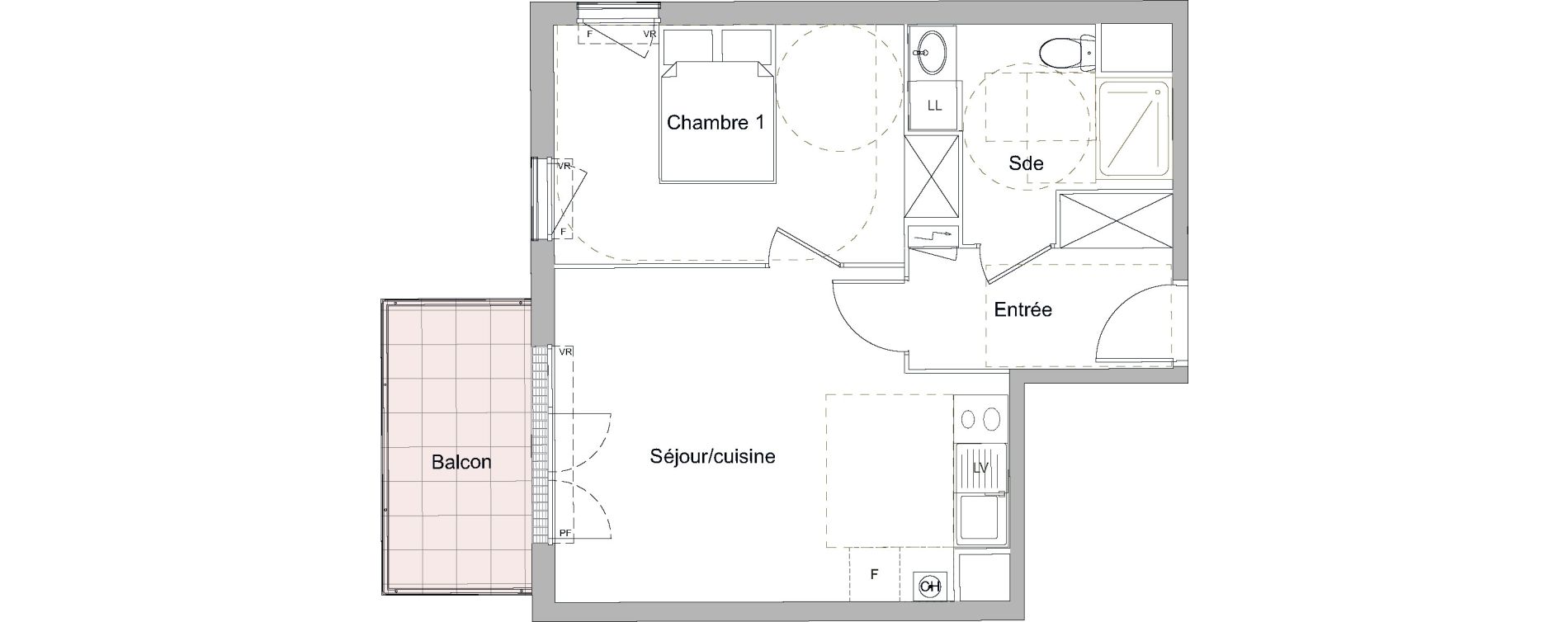 Appartement T2 de 43,85 m2 &agrave; Melun Centre