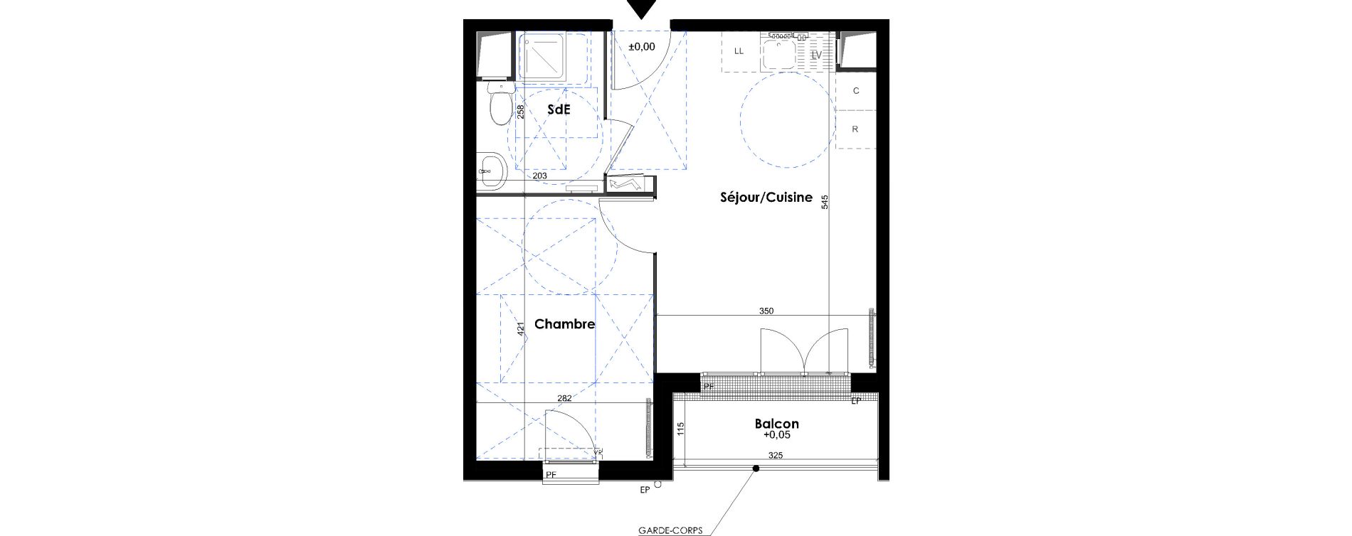 Appartement T2 de 37,07 m2 &agrave; Melun Centre