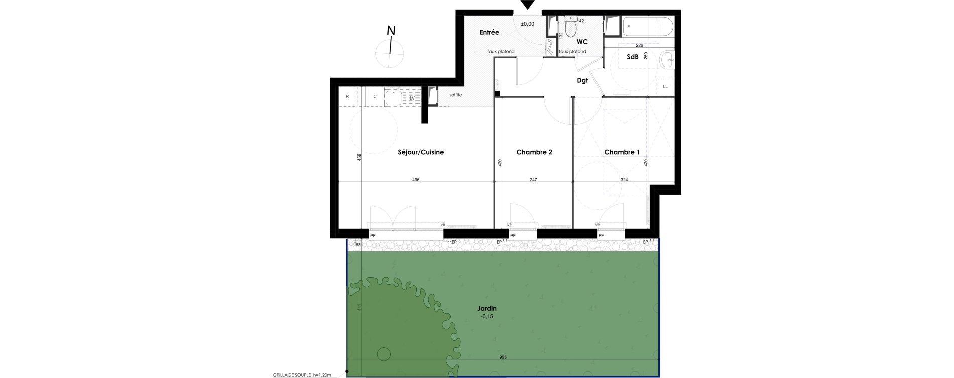 Appartement T3 de 60,95 m2 &agrave; Melun Centre