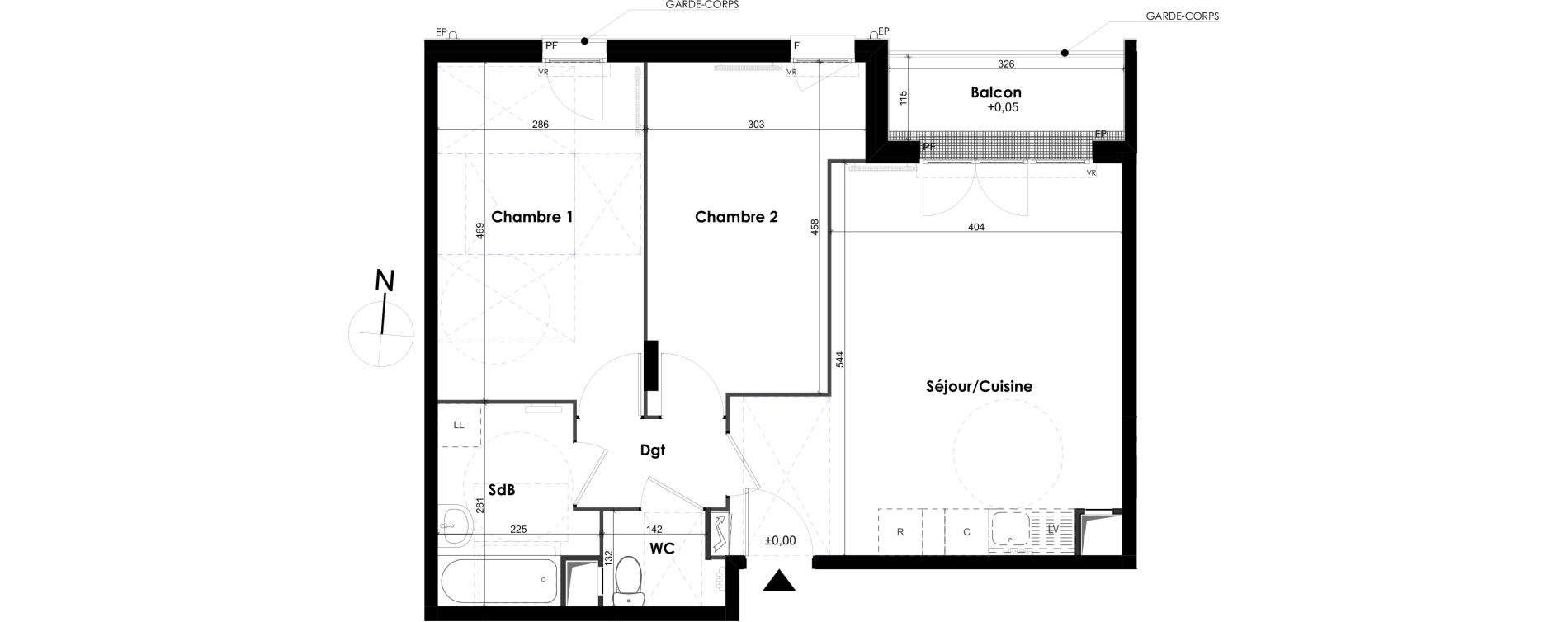 Appartement T3 de 60,69 m2 &agrave; Melun Centre