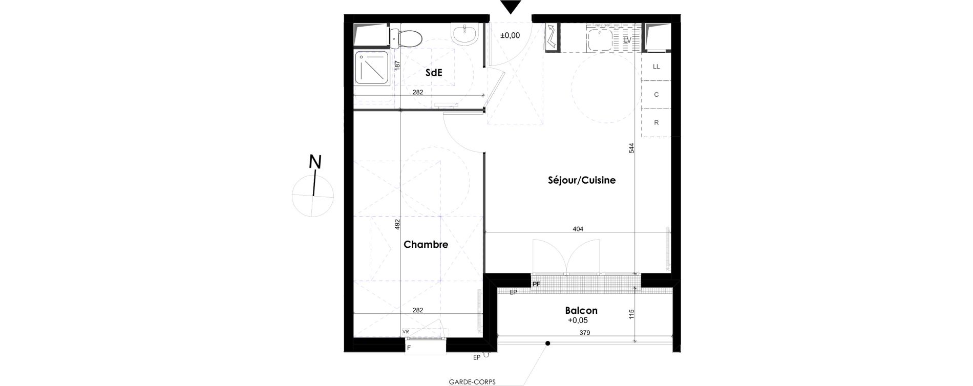 Appartement T2 de 40,13 m2 &agrave; Melun Centre