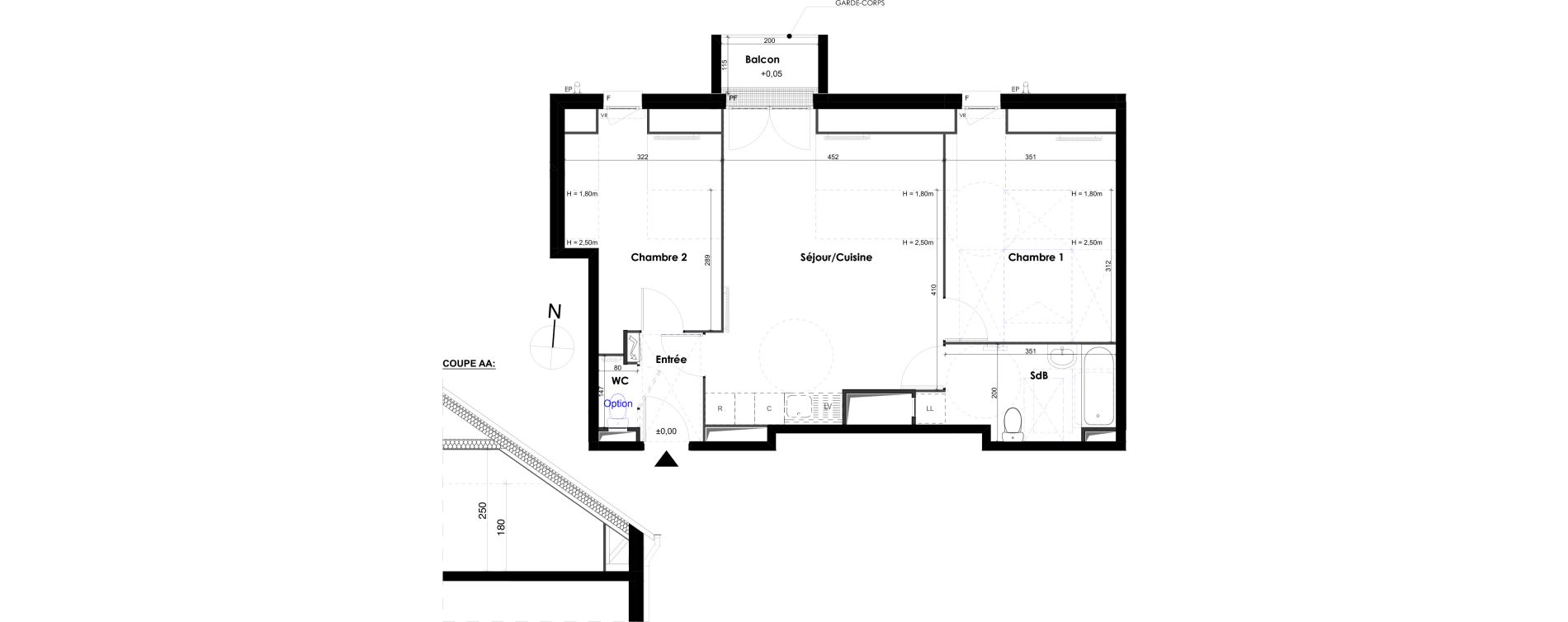Appartement T3 de 57,81 m2 &agrave; Melun Centre
