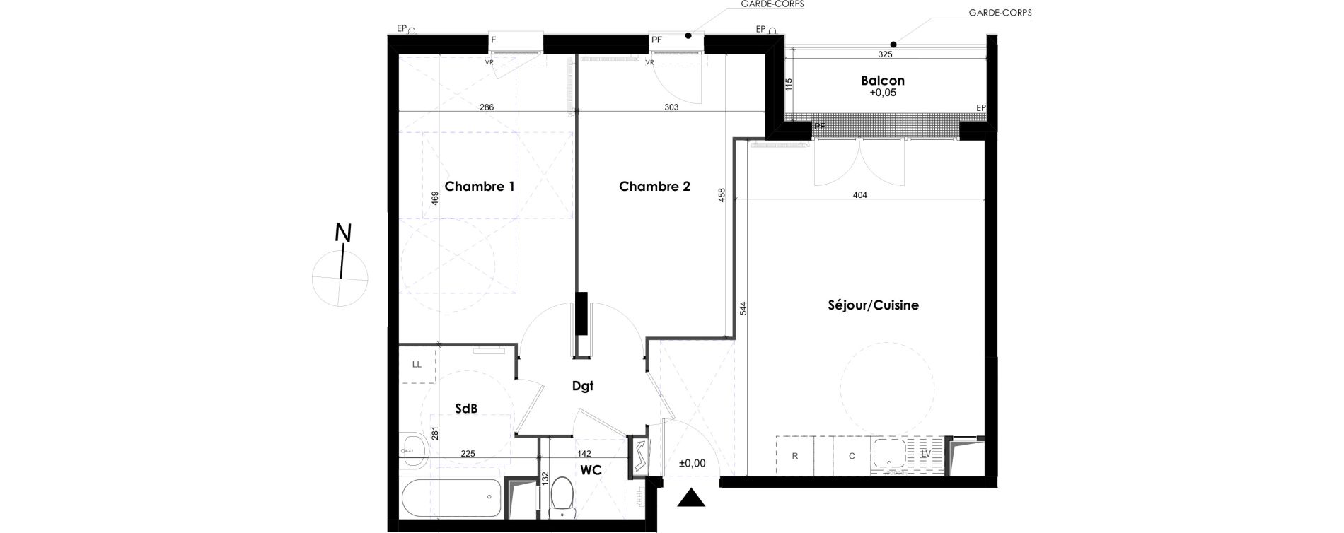 Appartement T3 de 60,69 m2 &agrave; Melun Centre