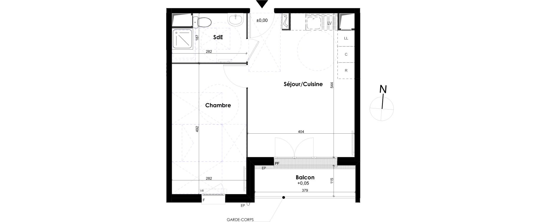 Appartement T2 de 40,22 m2 &agrave; Melun Centre
