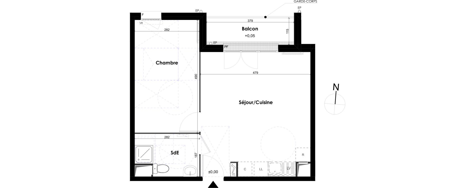 Appartement T2 de 44,15 m2 &agrave; Melun Centre