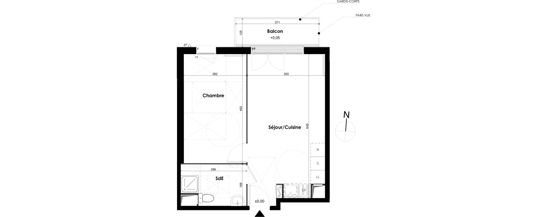 Appartement T2 de 41,53 m2 &agrave; Melun Centre