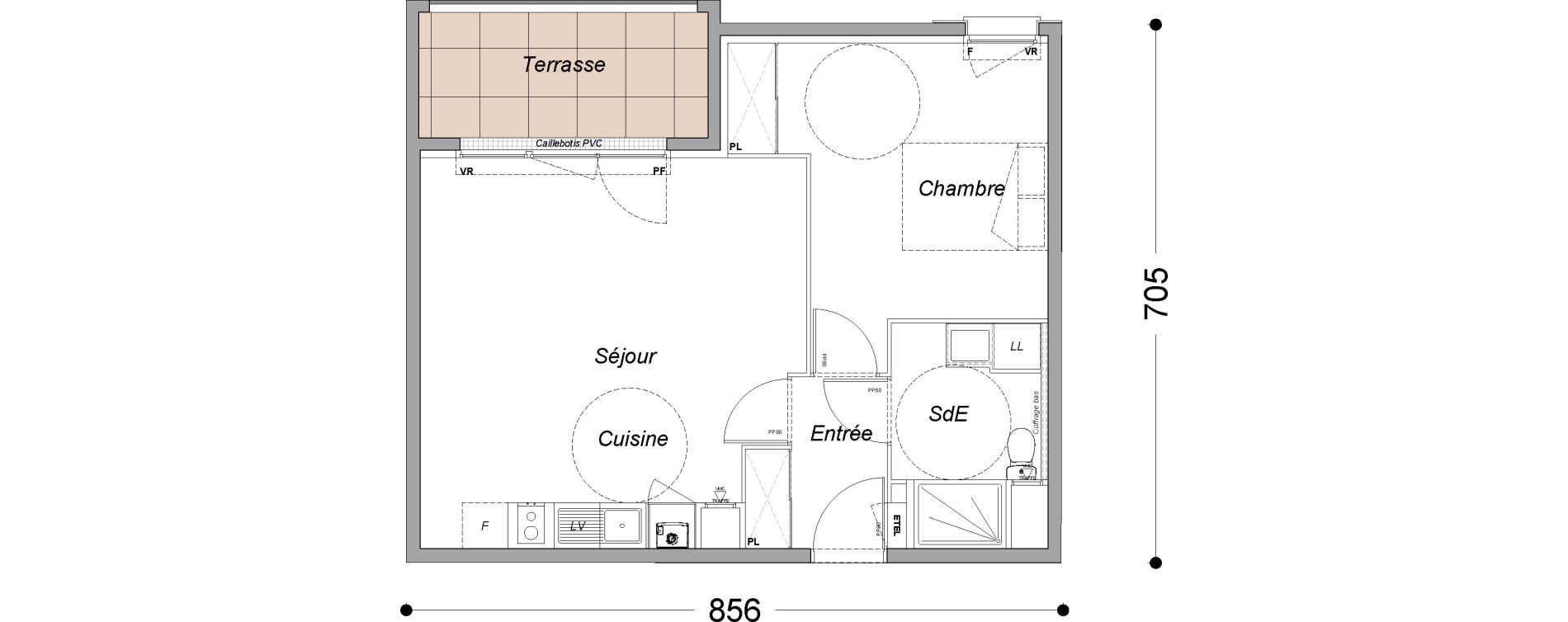 Appartement T2 de 46,40 m2 &agrave; Melun Saint-barth&eacute;lemy