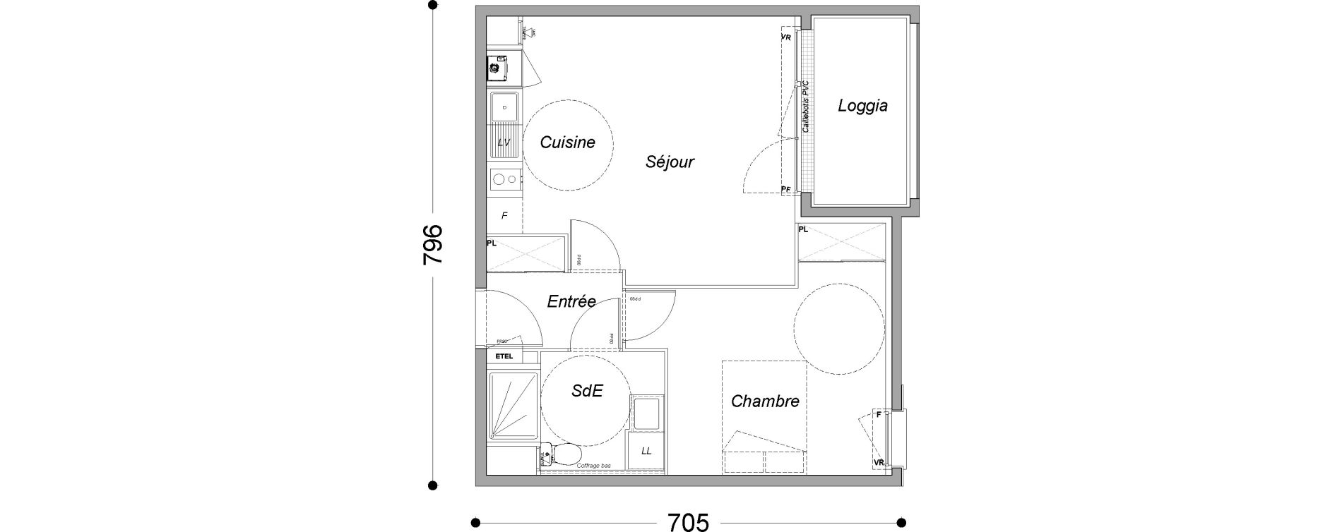Appartement T2 de 43,35 m2 &agrave; Melun Saint-barth&eacute;lemy
