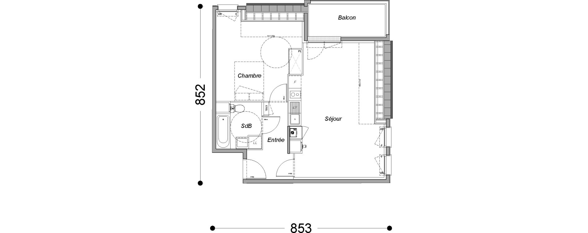 Appartement T2 de 46,70 m2 &agrave; Melun Saint-barth&eacute;lemy