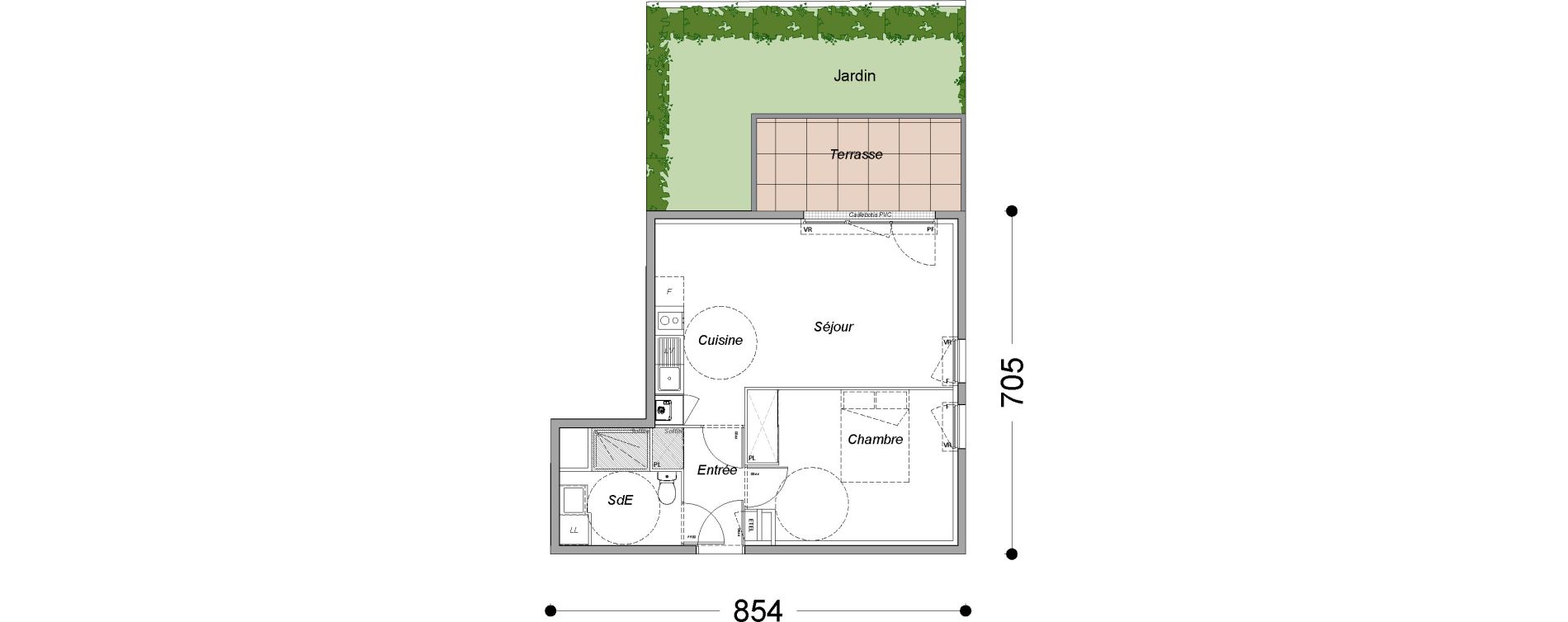 Appartement T2 de 43,15 m2 &agrave; Melun Saint-barth&eacute;lemy