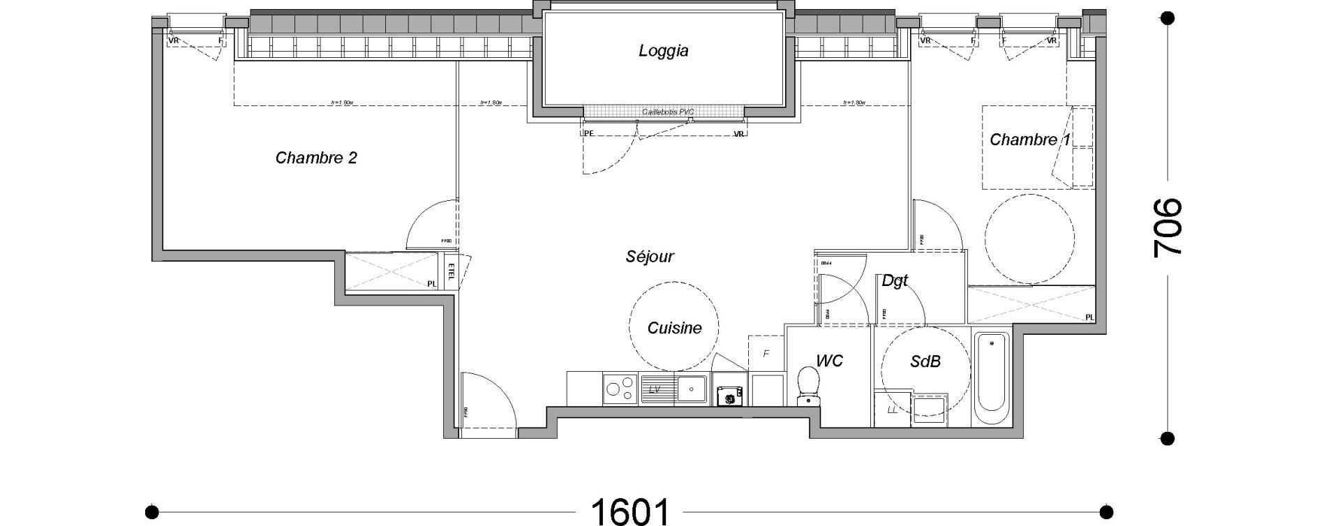 Appartement T3 de 69,05 m2 &agrave; Melun Saint-barth&eacute;lemy