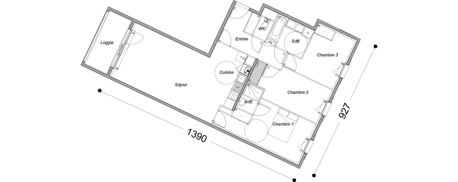 Appartement T4 de 84,15 m2 &agrave; Melun Saint-barth&eacute;lemy