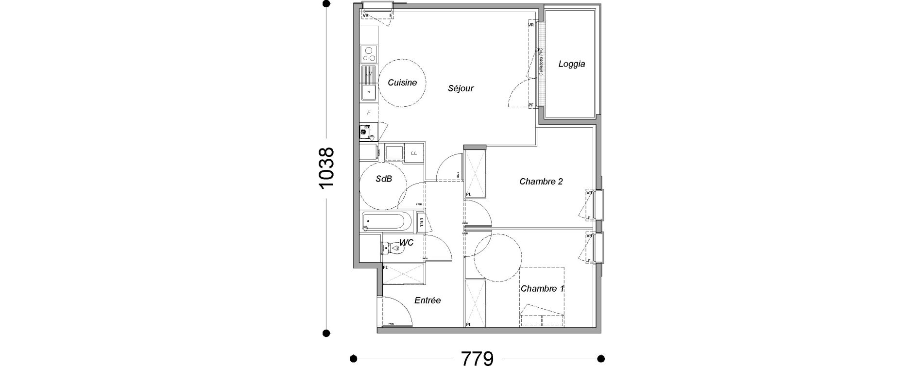 Appartement T3 de 64,45 m2 &agrave; Melun Saint-barth&eacute;lemy