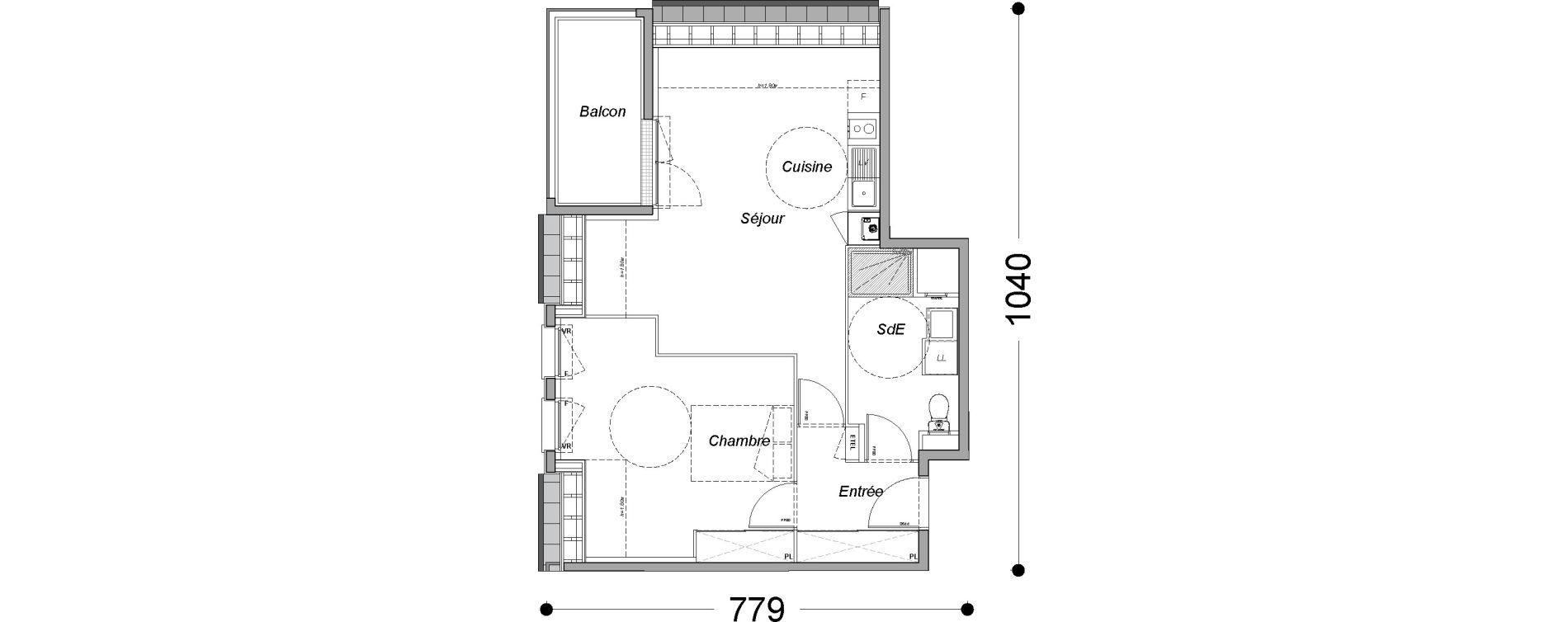 Appartement T2 de 47,50 m2 &agrave; Melun Saint-barth&eacute;lemy
