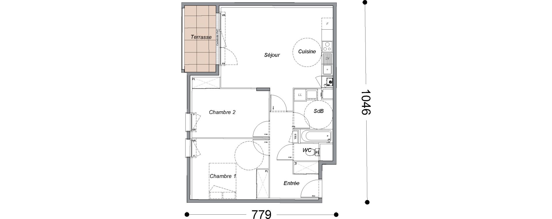 Appartement T3 de 63,90 m2 &agrave; Melun Saint-barth&eacute;lemy