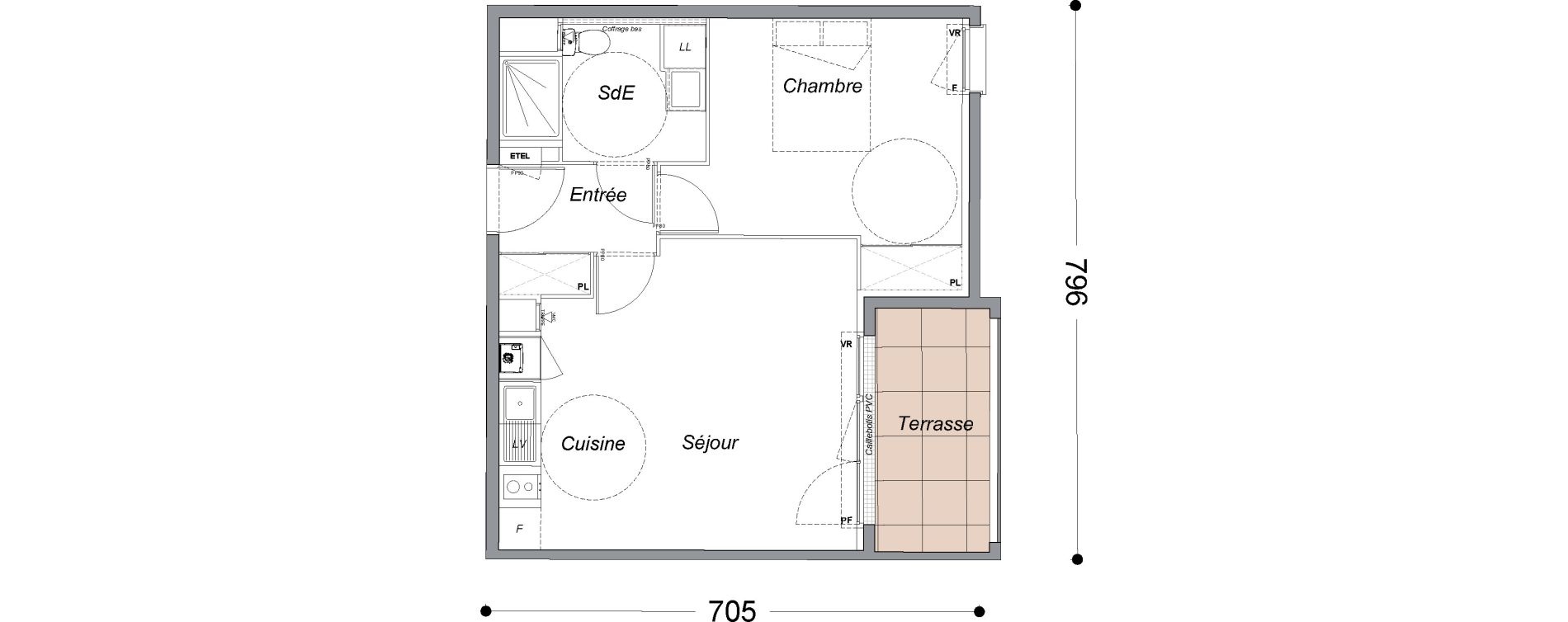 Appartement T2 de 43,00 m2 &agrave; Melun Saint-barth&eacute;lemy