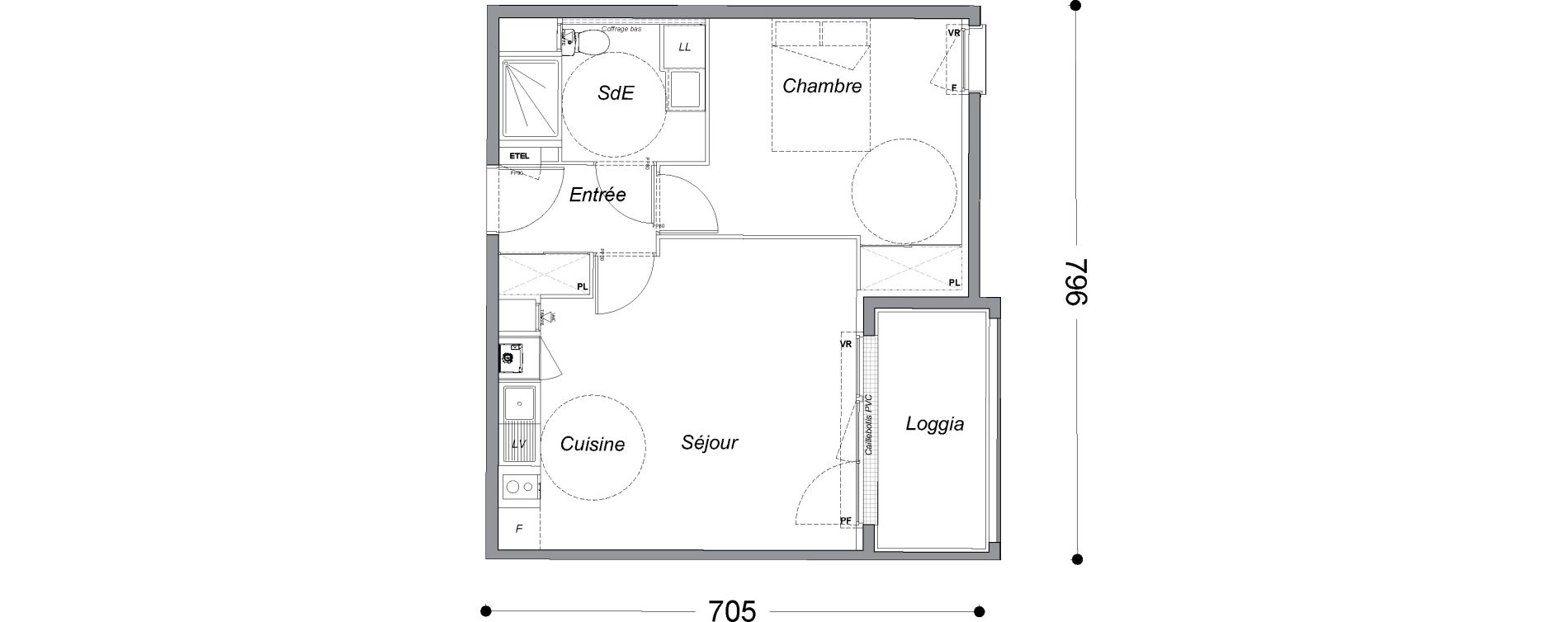 Appartement T2 de 43,00 m2 &agrave; Melun Saint-barth&eacute;lemy
