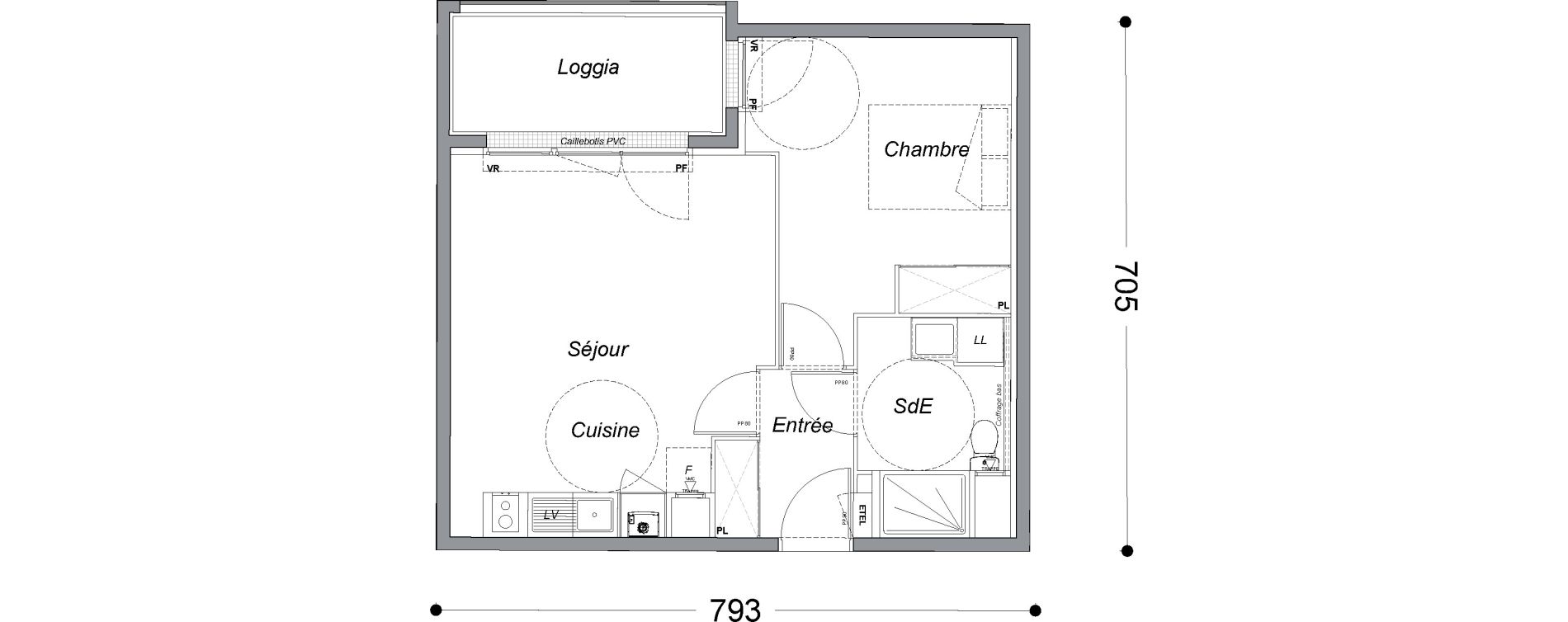 Appartement T2 de 42,15 m2 &agrave; Melun Saint-barth&eacute;lemy