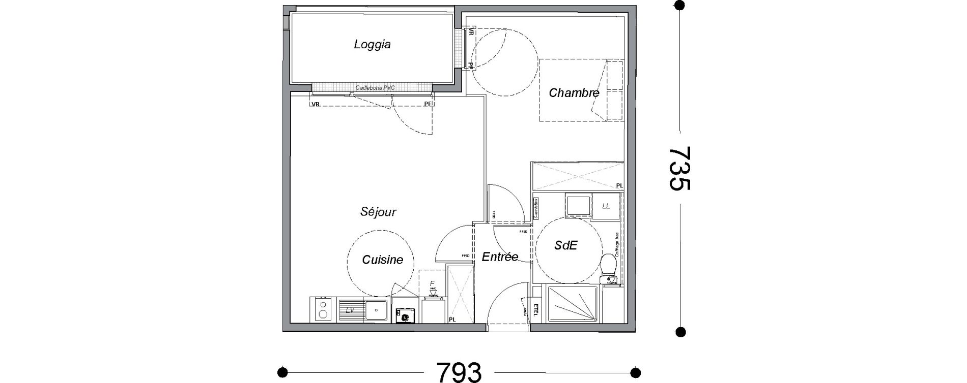 Appartement T2 de 42,15 m2 &agrave; Melun Saint-barth&eacute;lemy