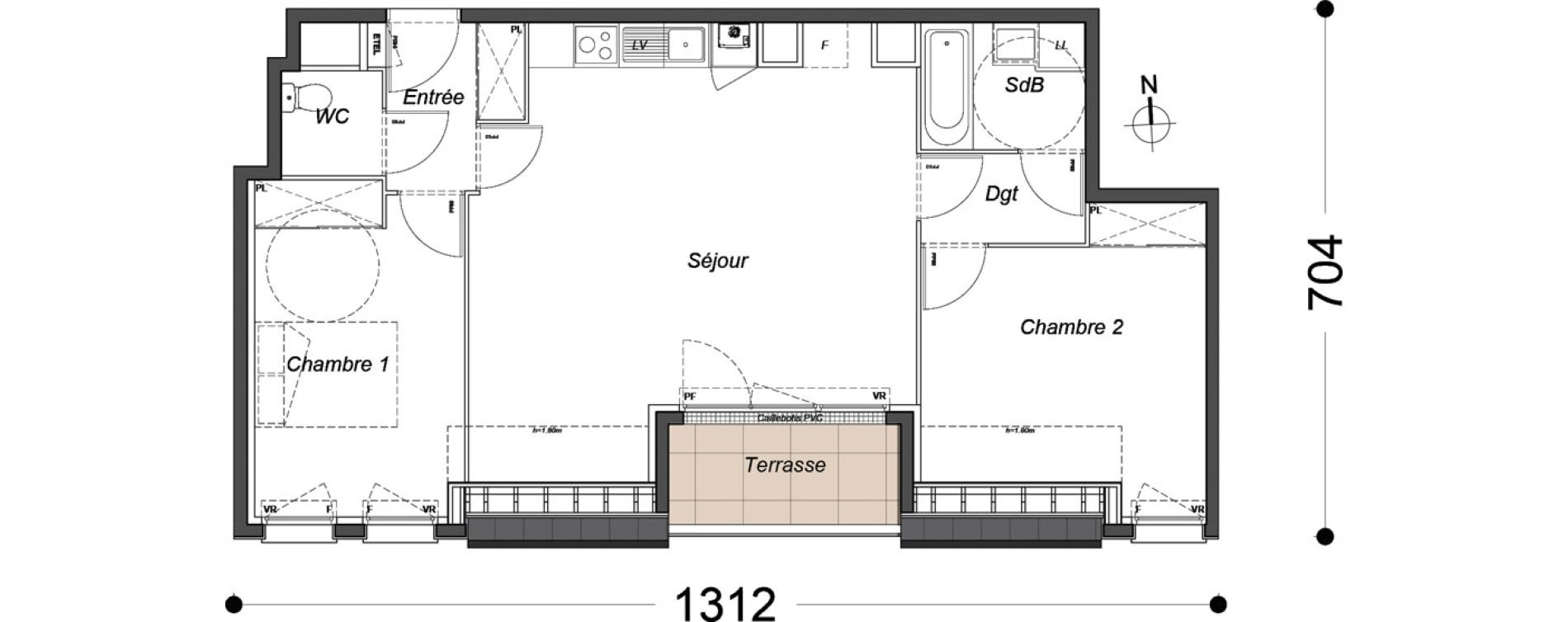Appartement T3 de 64,50 m2 &agrave; Melun Saint-barth&eacute;lemy