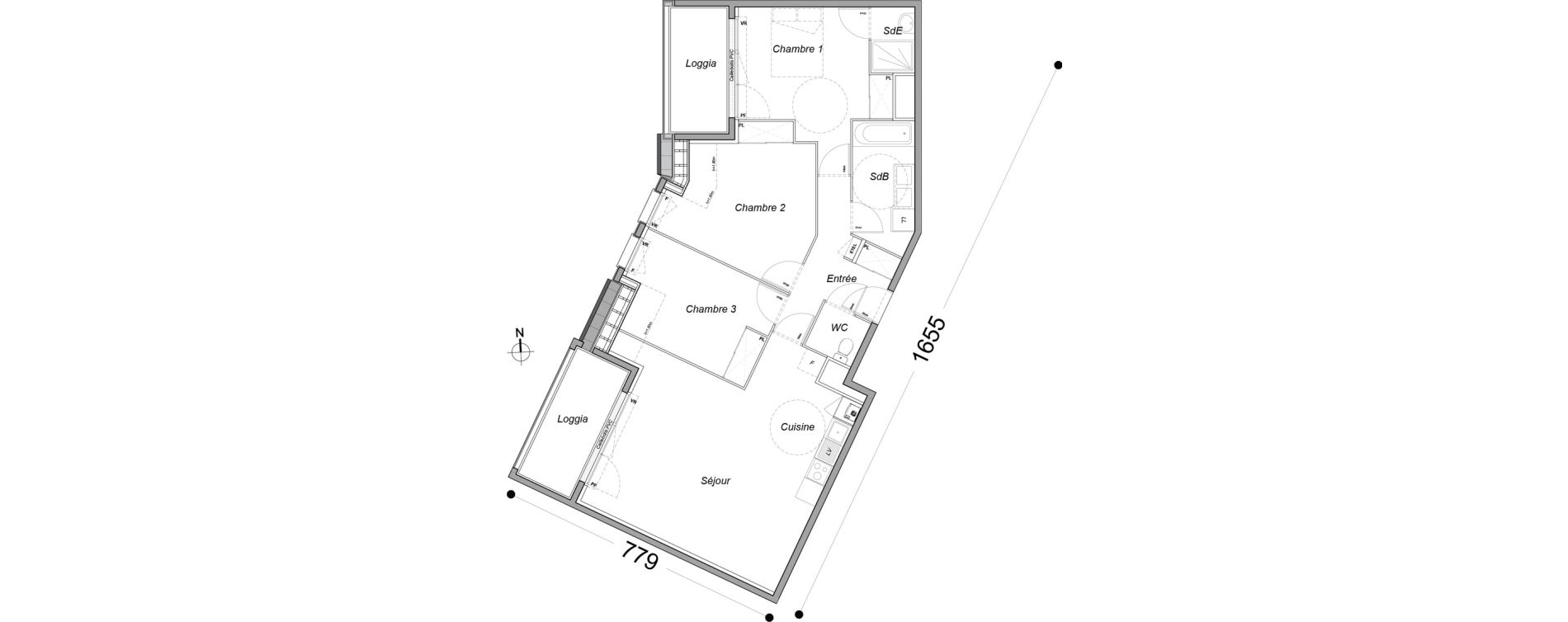Appartement T4 de 84,10 m2 &agrave; Melun Saint-barth&eacute;lemy