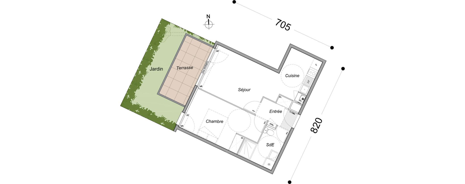 Appartement T2 de 42,25 m2 &agrave; Melun Saint-barth&eacute;lemy