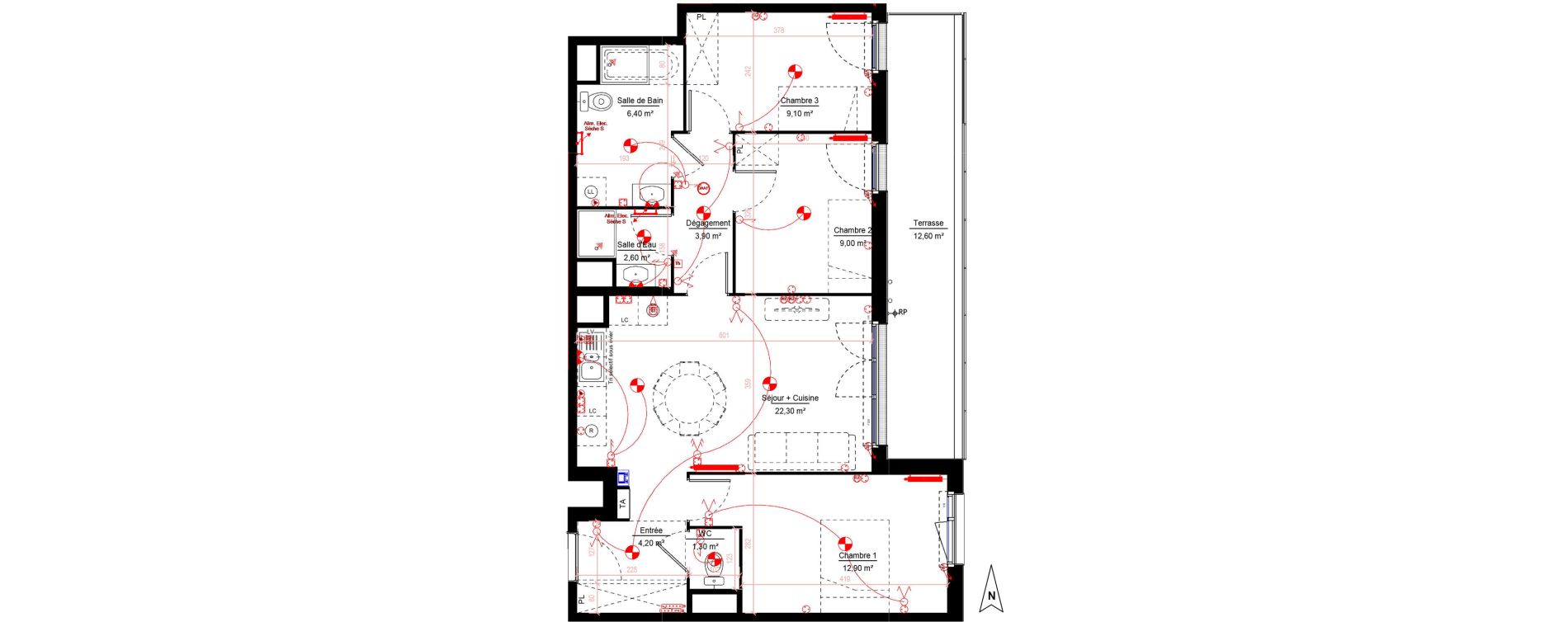 Appartement T4 de 71,70 m2 &agrave; Melun Woodi