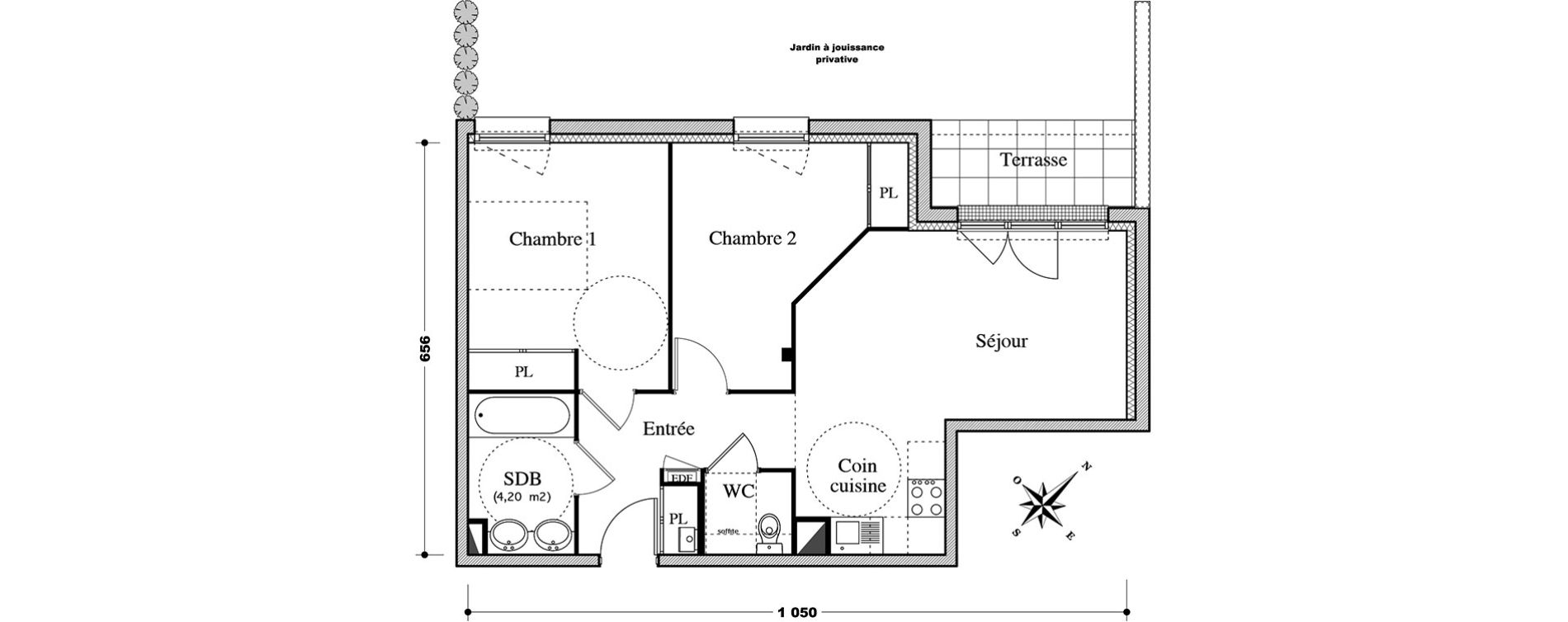Appartement T3 de 56,10 m2 &agrave; Melun Centre
